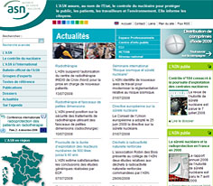 Homepage of the ASN website: www.asn.fr