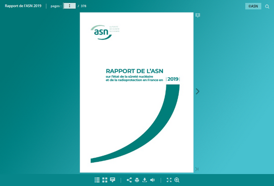  Rapport de l’ASN sur l’état de la sûreté nucléaire et de la radioprotection en France en 2019 